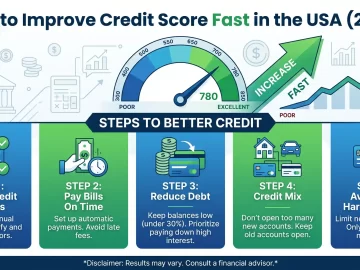 How to improve credit score fast in the USA step by step