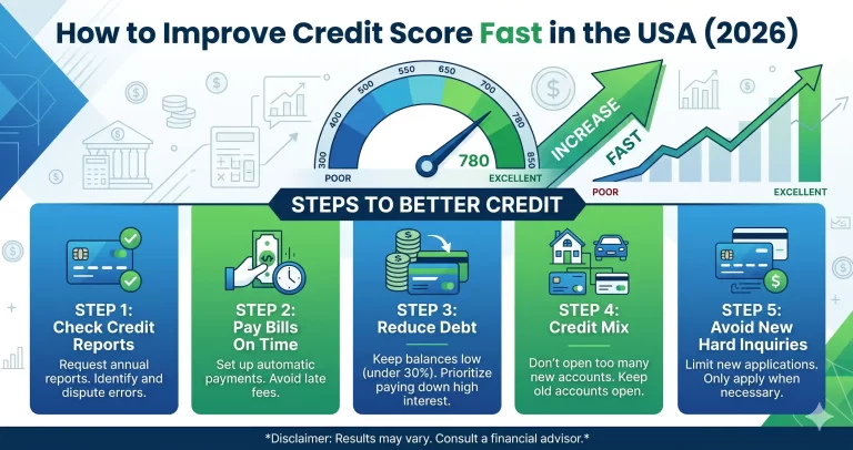 How to improve credit score fast in the USA step by step
