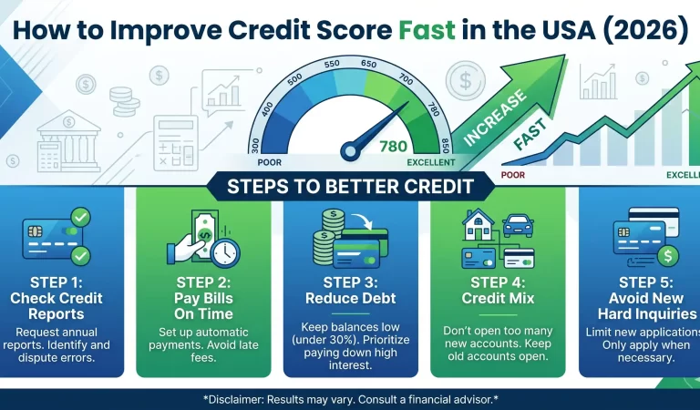 How to Improve Your Credit Score Fast in the USA (Step-by-Step Guide 2026)
