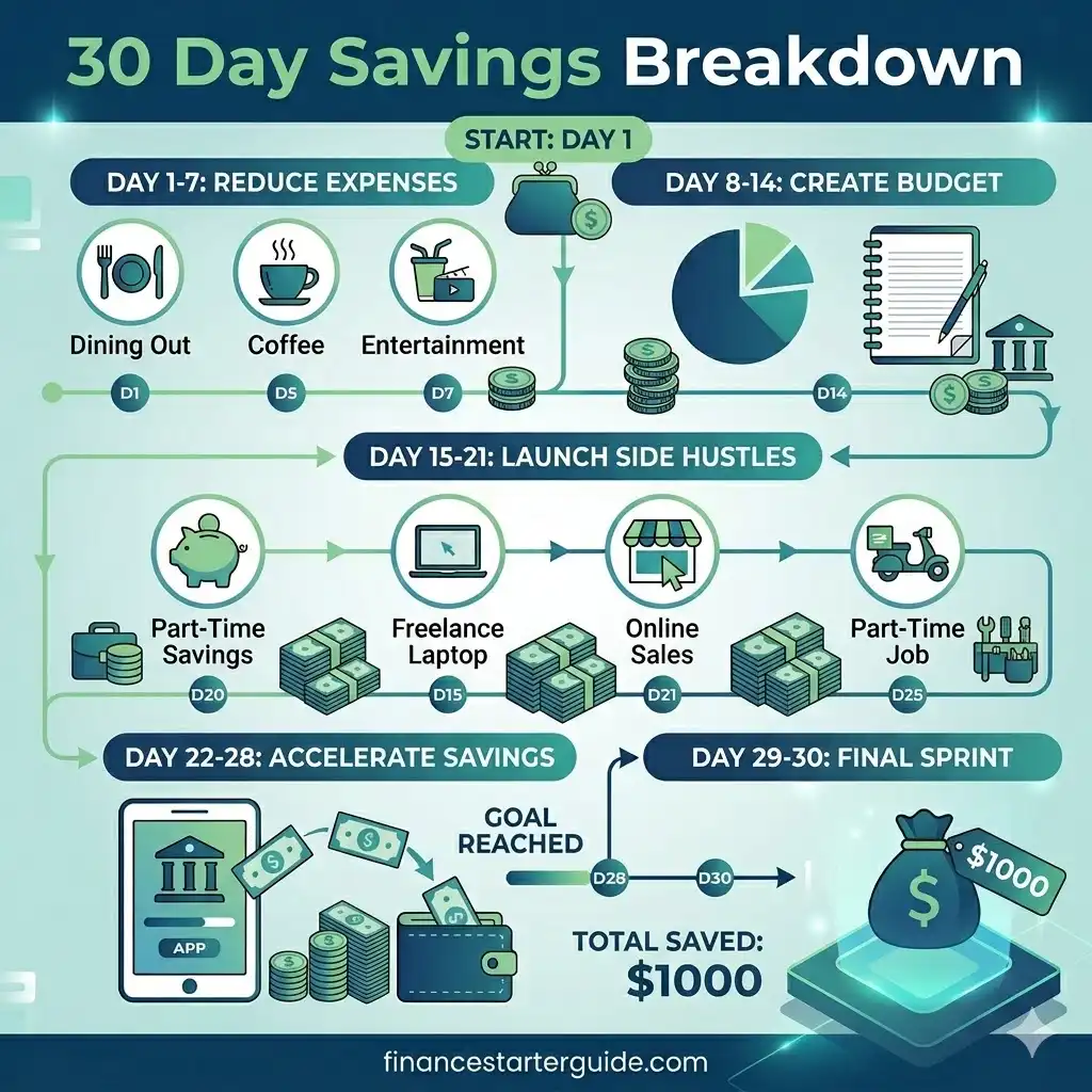 30 day savings plan $1000