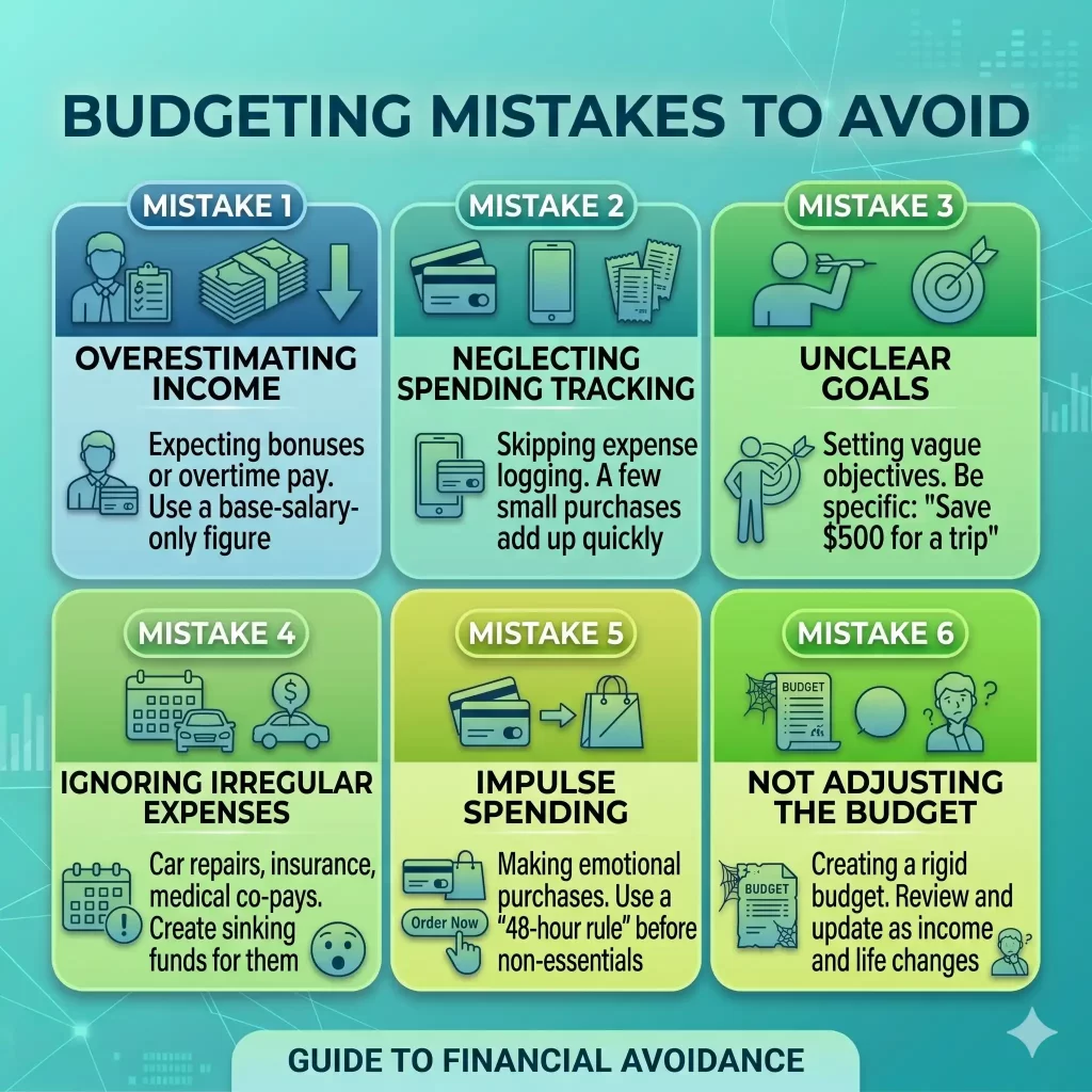 common 50 30 20 budgeting mistakes