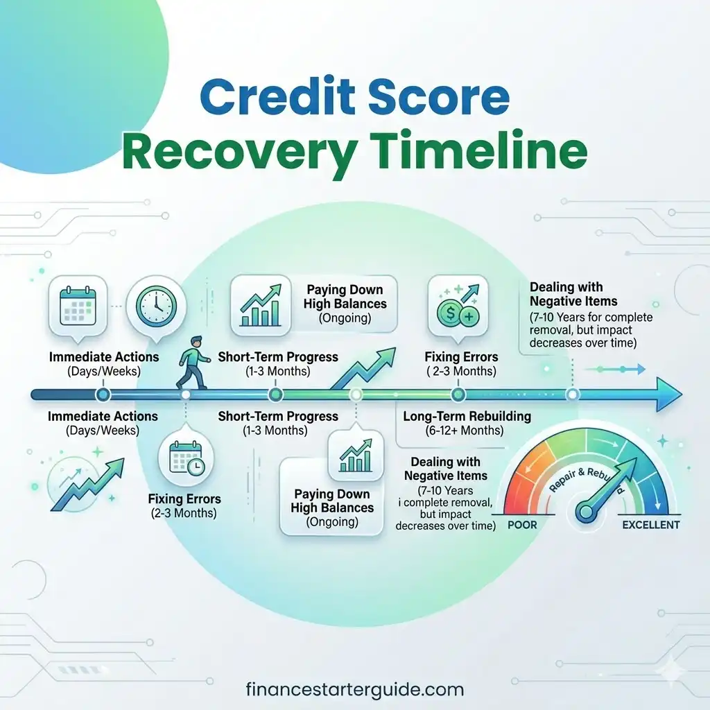 credit score recovery timeline chart