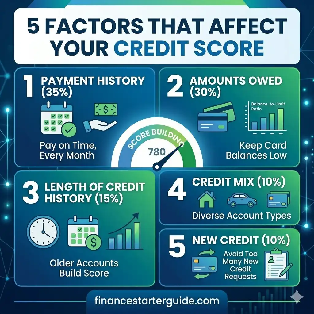 credit score factors percentage