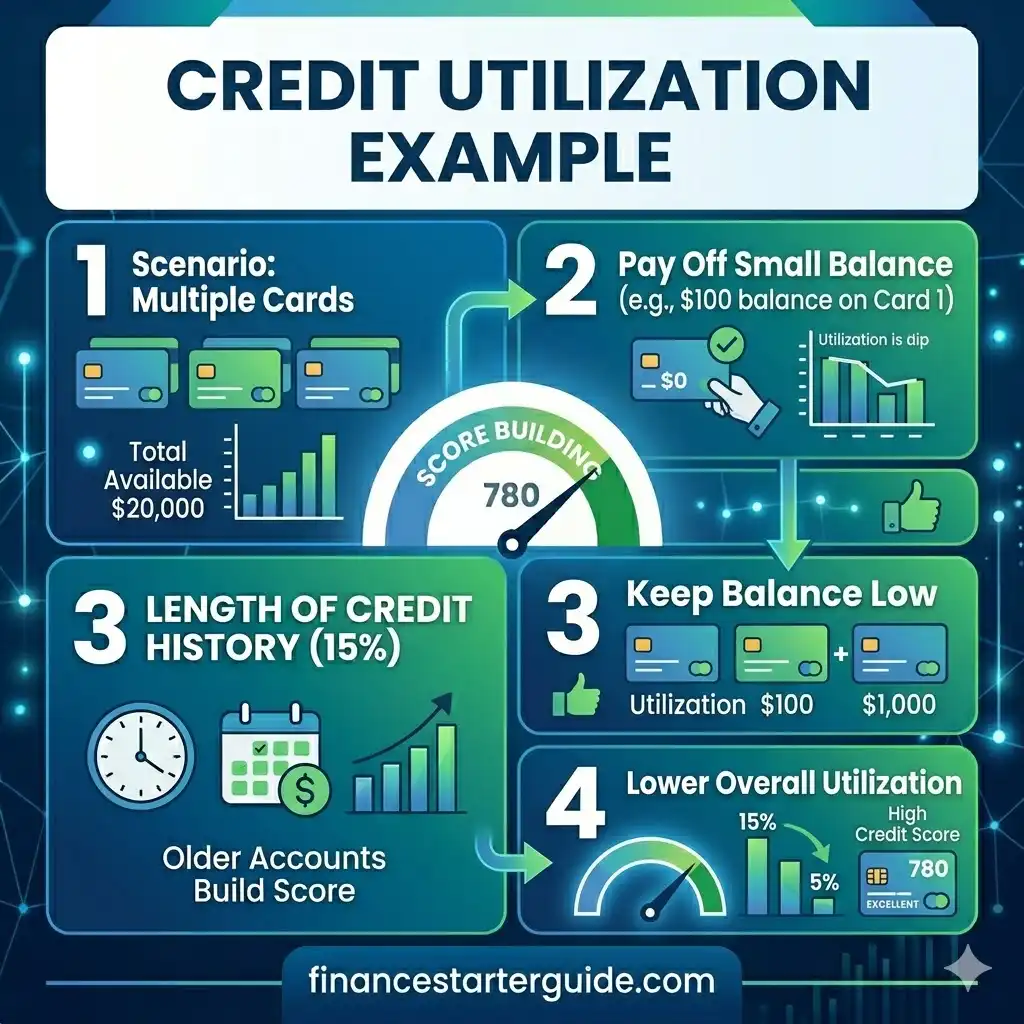 credit utilization example 30 percent rule