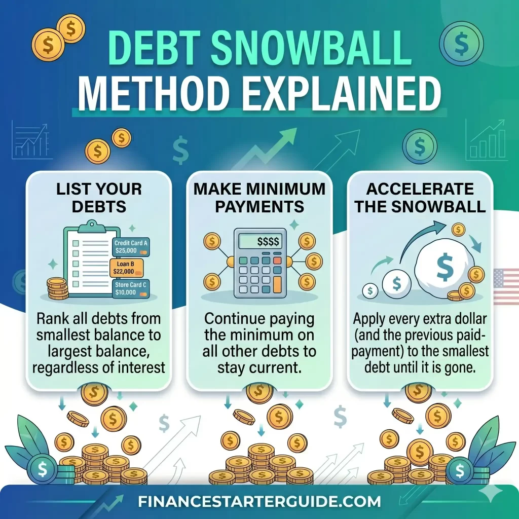 debt snowball method for low income households