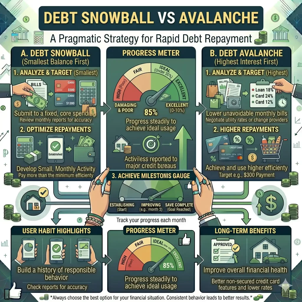 debt snowball vs avalanche method explained