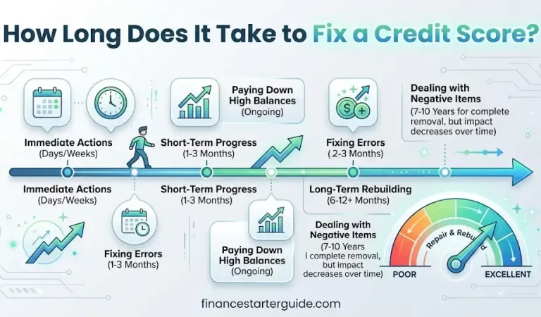 How Long Does It Take to Fix a Credit Score? (USA Guide 2026)