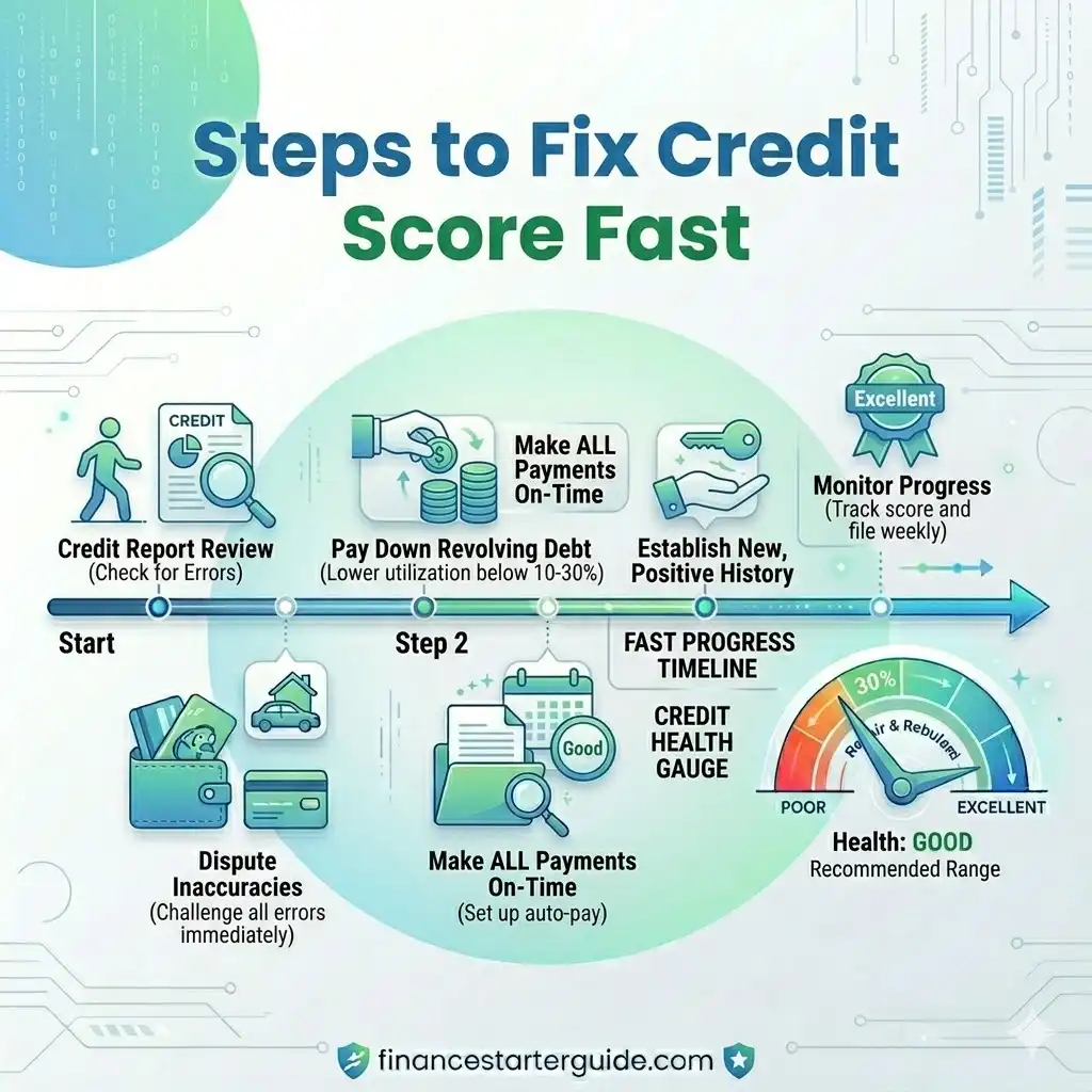 steps to fix credit score fast USA