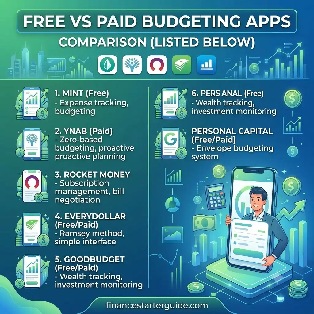 free vs paid budgeting apps USA