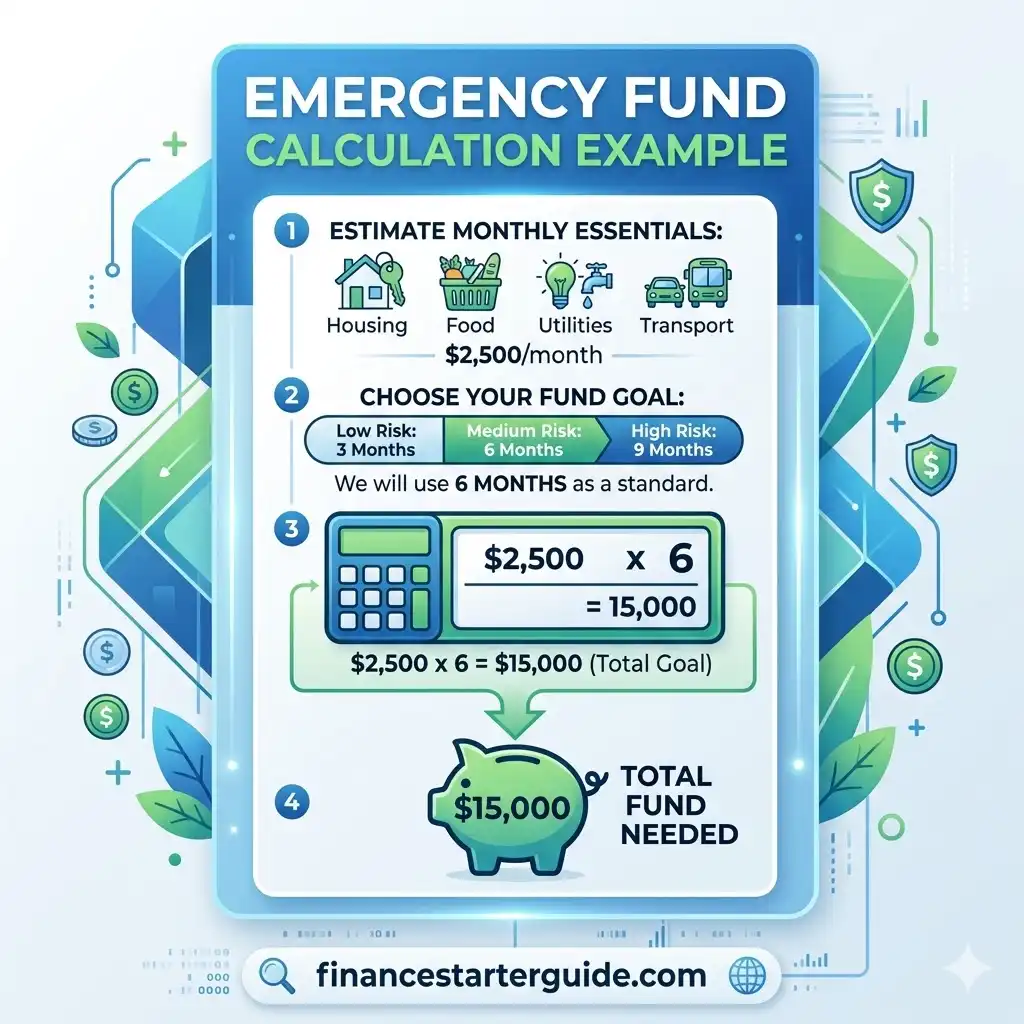 emergency fund calculation example USA