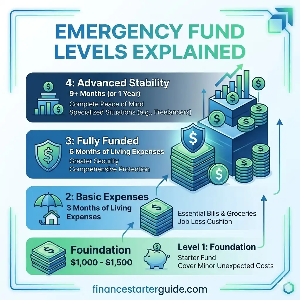 emergency fund levels beginner to advanced