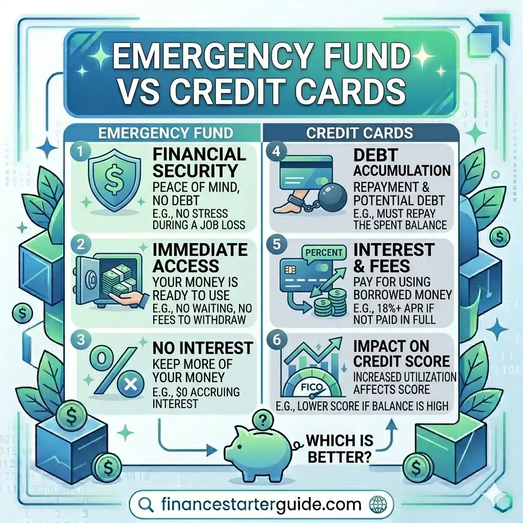 emergency fund vs credit card