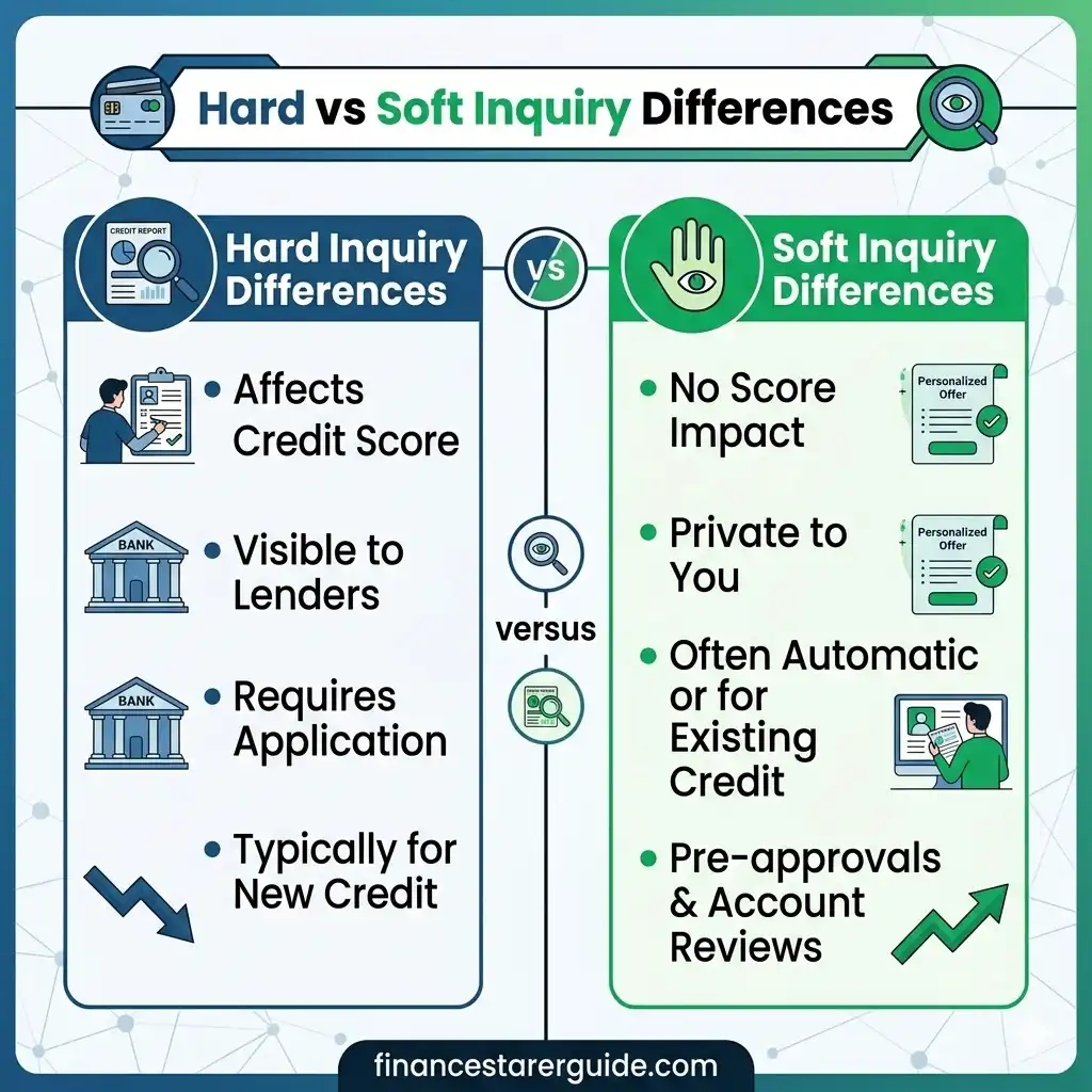 difference between hard and soft inquiry