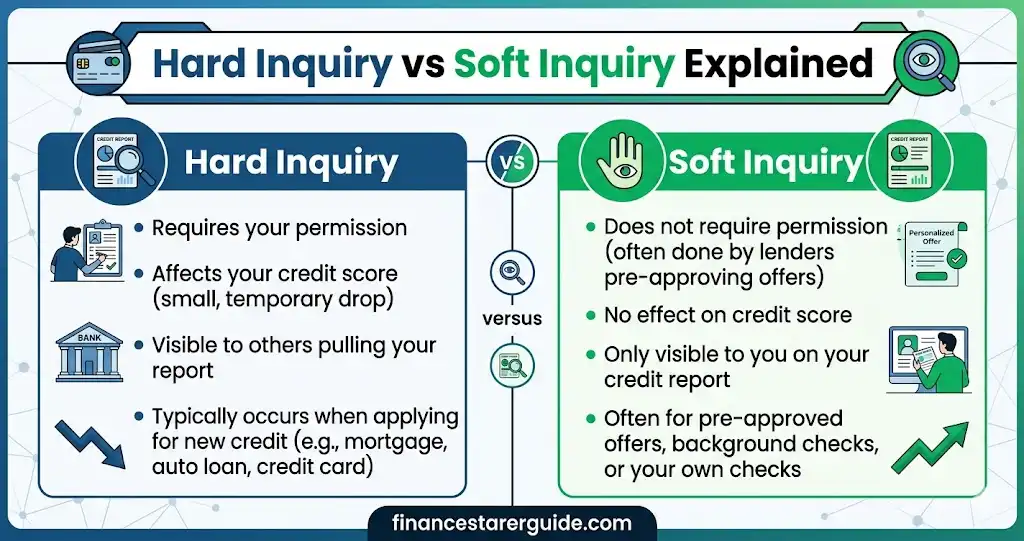 hard inquiry vs soft inquiry USA