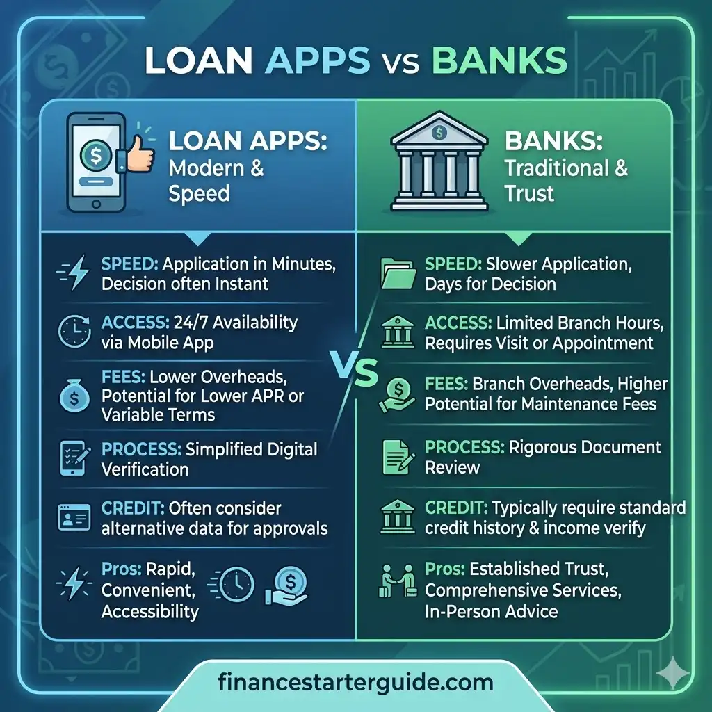 loan apps vs banks