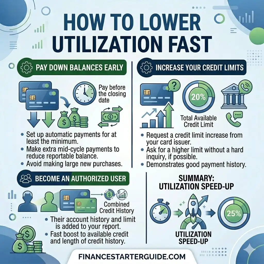how to lower credit utilization fast