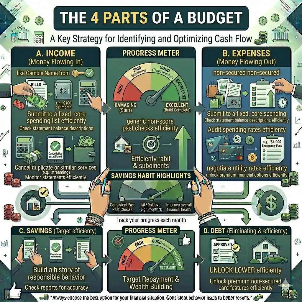 main parts of a personal budget explained