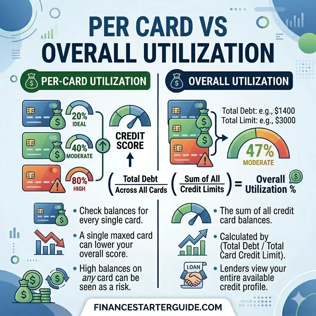 per card vs total credit utilization