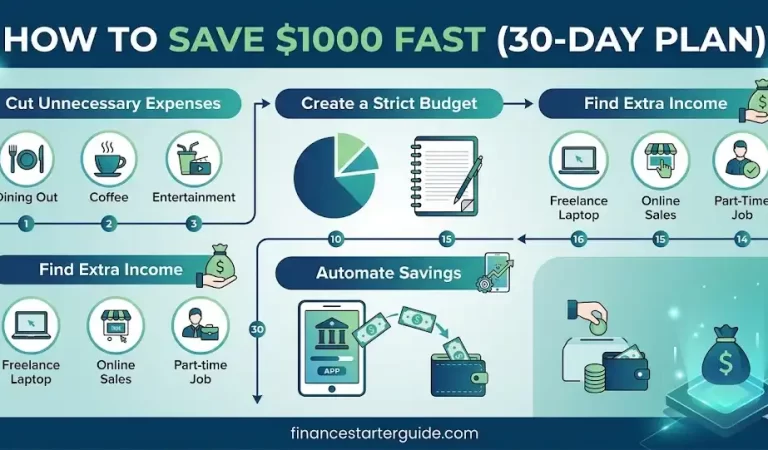 How to Save $1000 Fast (Realistic Plan for Beginners USA 2026)