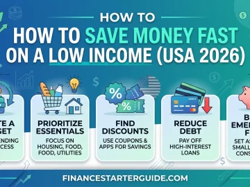 how to save money fast on a low income USA