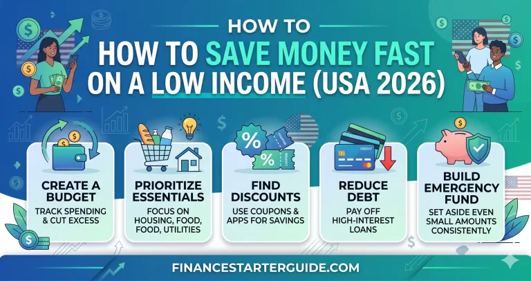 how to save money fast on a low income USA