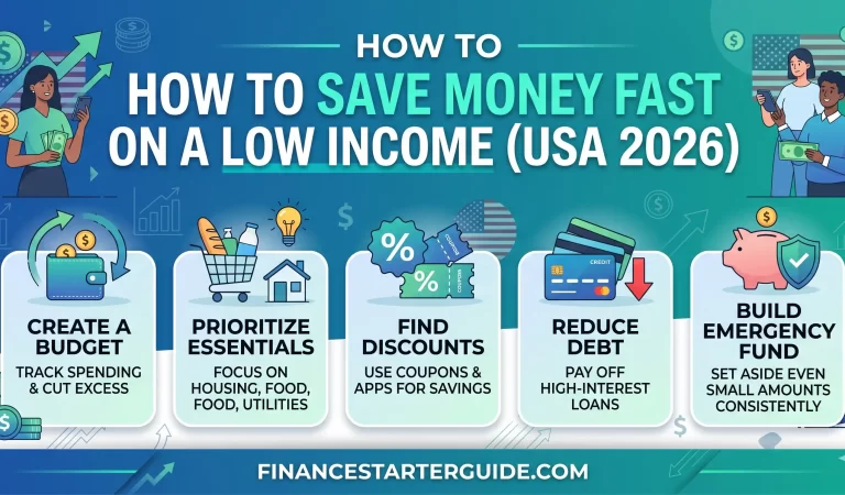 How to Save Money Fast on a Low Income (USA Guide 2026)