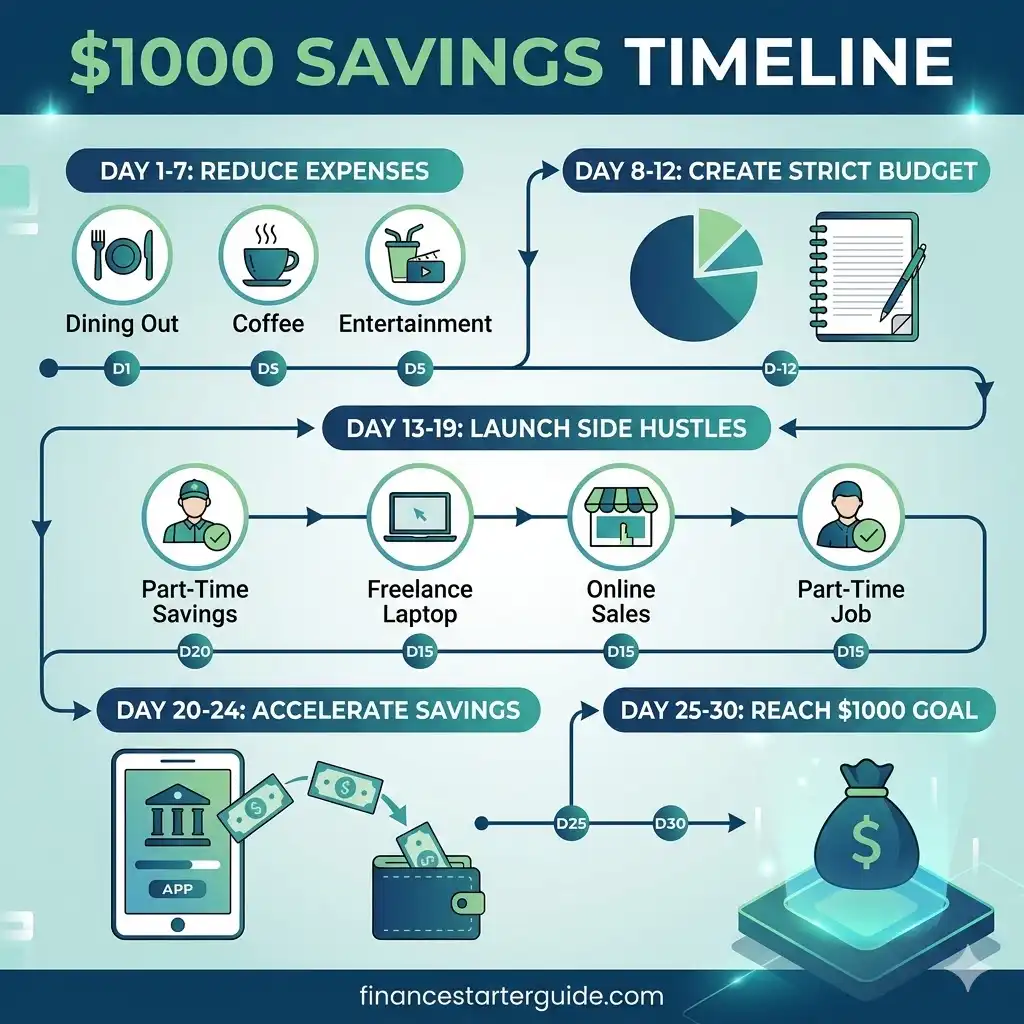 save $1000 timeline plan
