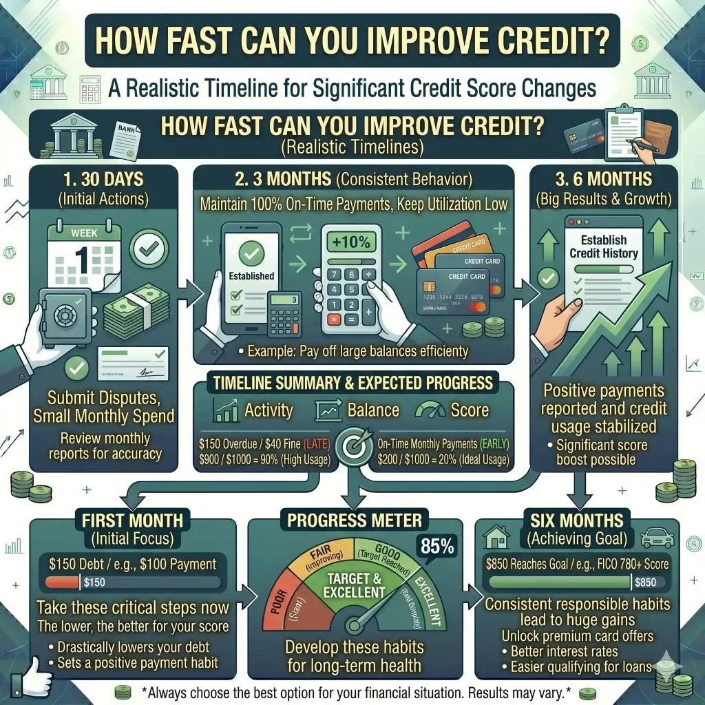 secured card credit score improvement timeline