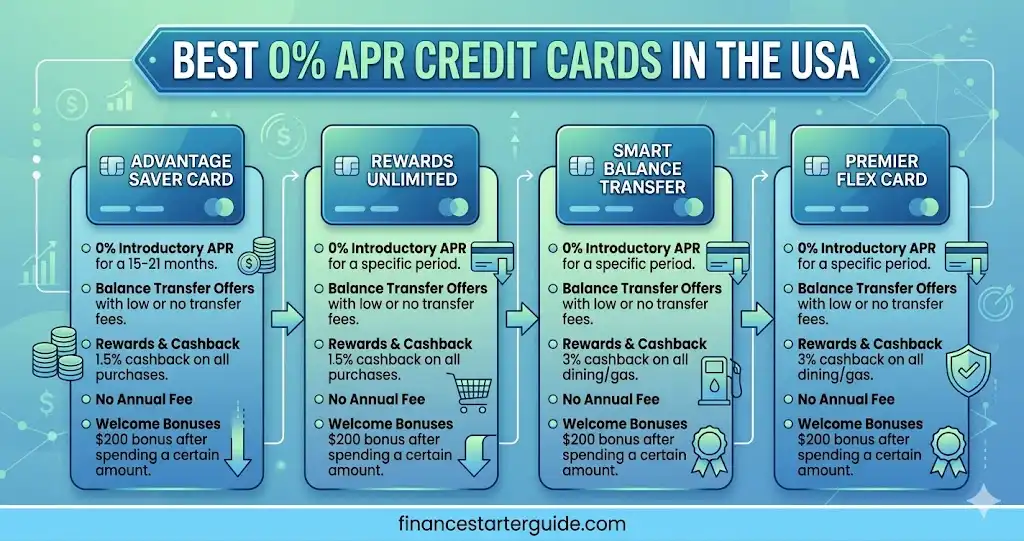 best 0 apr credit cards usa