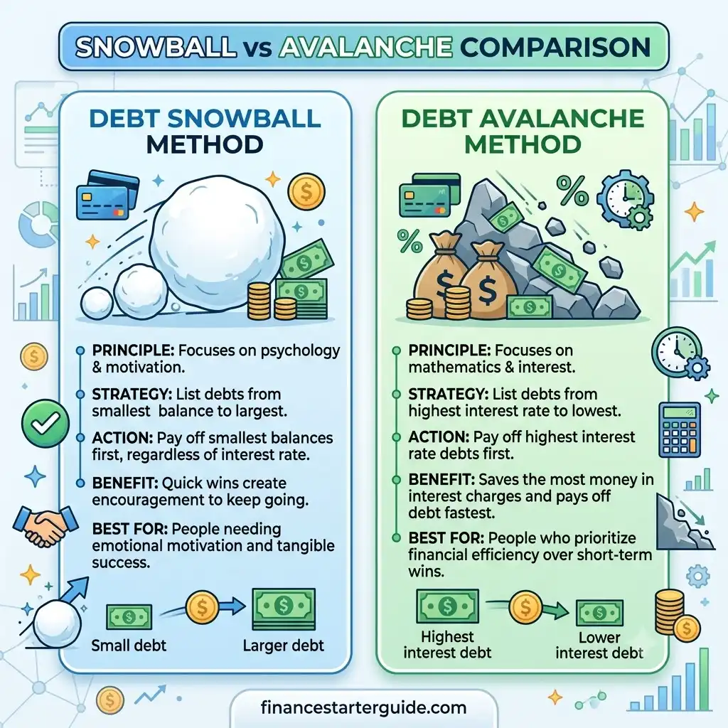 Debt payoff methods comparison