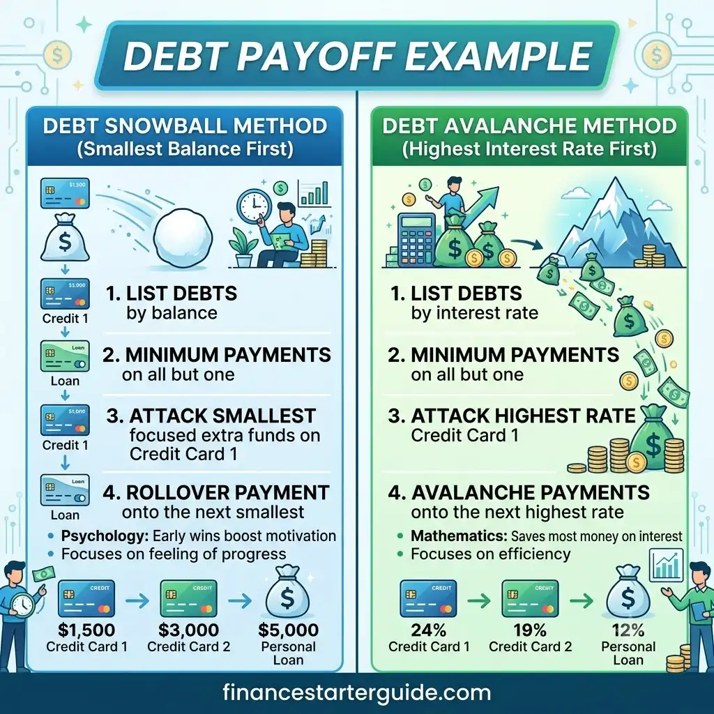 Debt payoff strategy example
