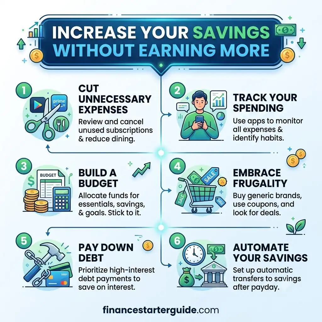 how to increase your savings without increasing income